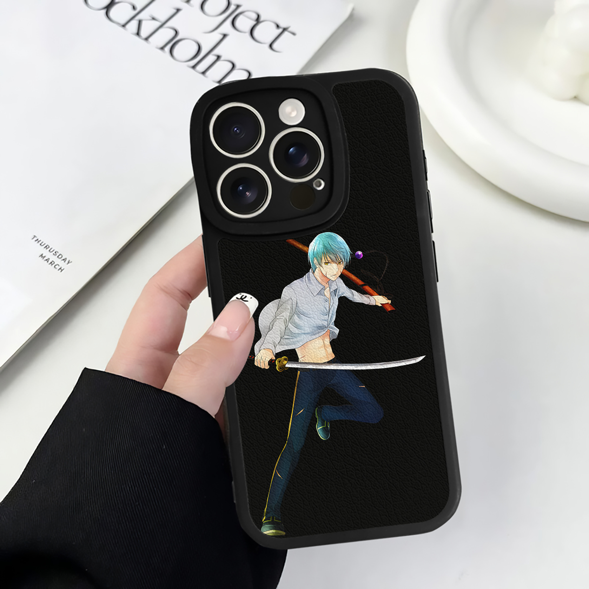 （画像用） 刀剣乱舞 Touken Ranbu 【iPhone 16シリーズ対応】シリコンスマホケース（レザー調） 材質：シリコン